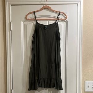 Olive Green Sleeveless Women's mini dress